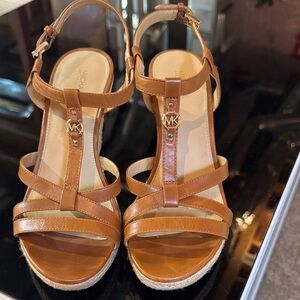 Michael Kors Tan Leather Sandals
